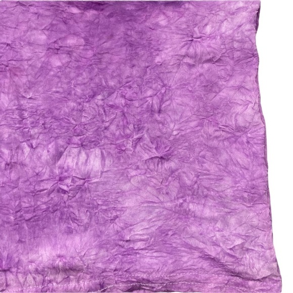 90’S Y2K sheer back purple tie dye crinkle t-shirt - Picture 2 of 7